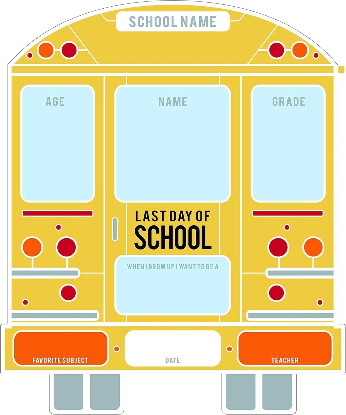 Canopy Street first and last day of school dry erase sign set in notebook design, 10 x 12 inches - view 11