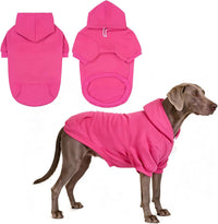 Dog Hoodie for Large Medium Small Dogs - Deep Pink / XX-Large