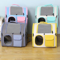 Cat Dog Carrier Backpacks,Pet Backpack Carrier, Bubble Backpack Pet Carriers with Breathable Mesh for Cats Small Dogs Puppies Animals for Travel, Hiking, Camping or Outdoor Use (Pink)