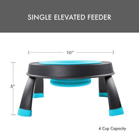 Dexas Pets Elevated Pet Feeder, 4 Cup Capacity - Large/4 Cup Capacity / Blue - image 2