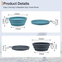 Kytely Collapsible Dog Bowls Medium - Lake Blue & Grey / Medium - image 3
