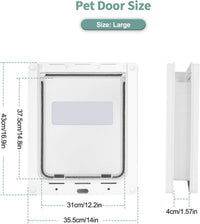 Lessmon Large Magnetic Locking Dog Door, Size L - Large - image 2