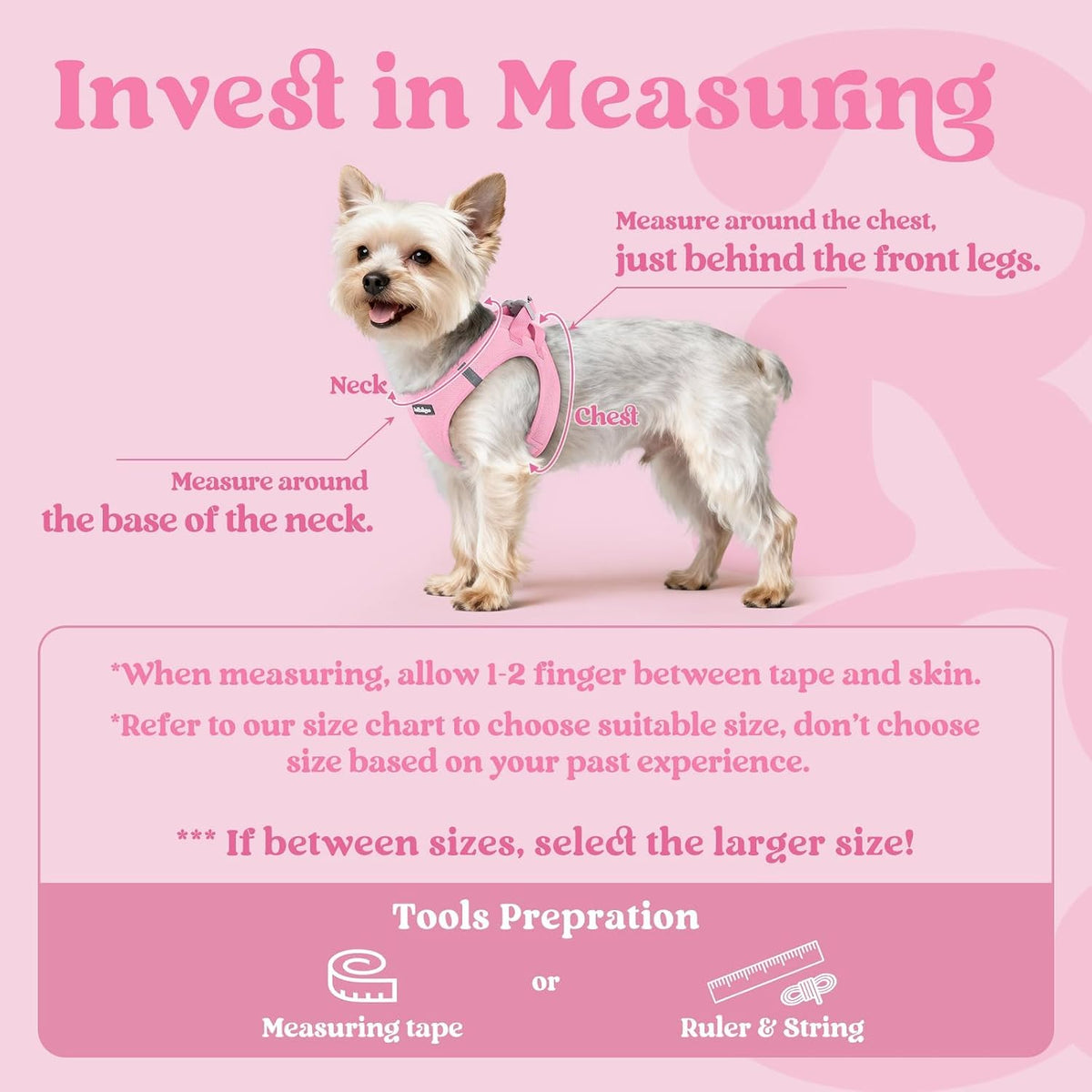 rabbitgoo Step-in Small Dog Harness - Light Pink / Xl(chest:20.0"-21.8") - image 2
