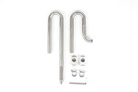 LANDEN 304 Stainless Steel Lily Pipes with Clamps for Rimless Glass Aquarium, Inflow and Outflow Set (Pipe Diameter 12mm)…