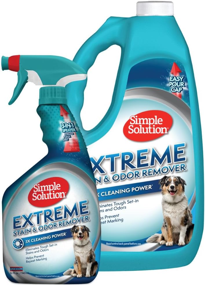Simple Solution Extreme Stain & Odor Remover - Unscented / 160 Fl Oz (Pack of 2)