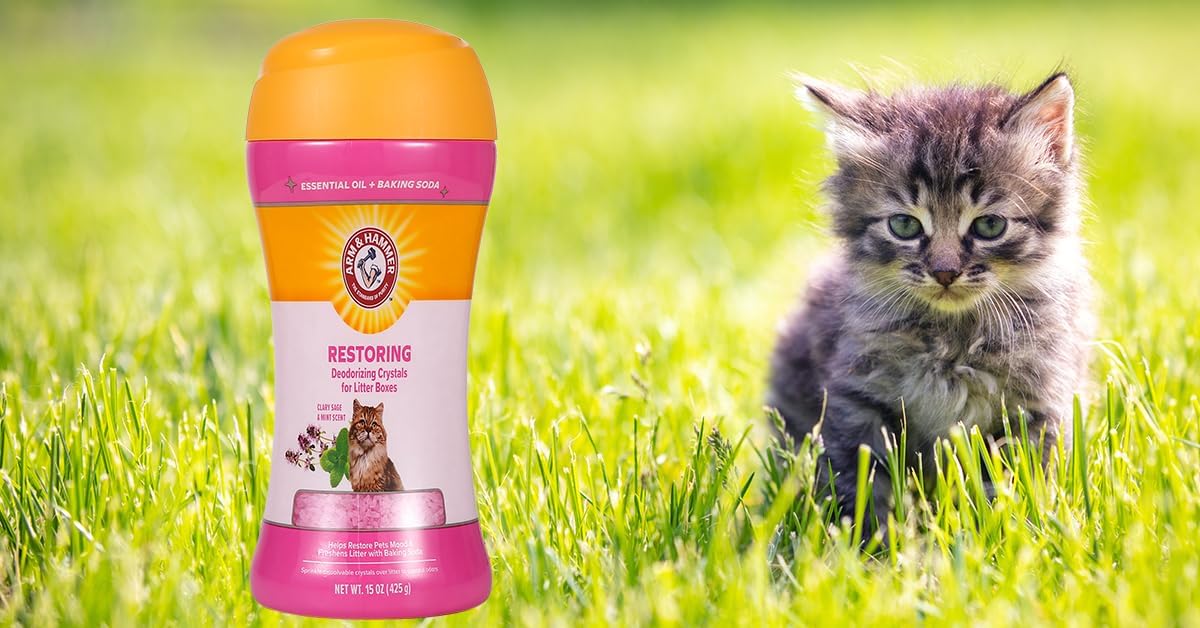 Arm & Hammer Cat Litter Deodorizing Crystals - Clary Sage & Mint / 15 Ounce (Pack of 1) - image 4