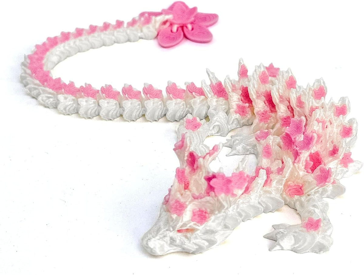 SGYYSG 12 inch 3D printed articulated cherry blossom crystal dragon toy - view 4