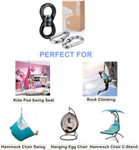 Black Swing Swivel, 30 KN Safest Rotational Device Hanging Accessory – Fun for Kids & Family - 35 KN / Black - image 2