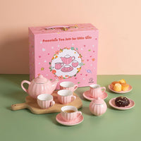 Sweejar porcelain tea set for little girls in pumpkin shape with teapot, cups and saucers - view 18