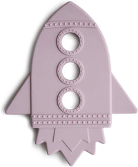 mushie Silicone Baby Teether Toy - Rocket (Soft Lilac)