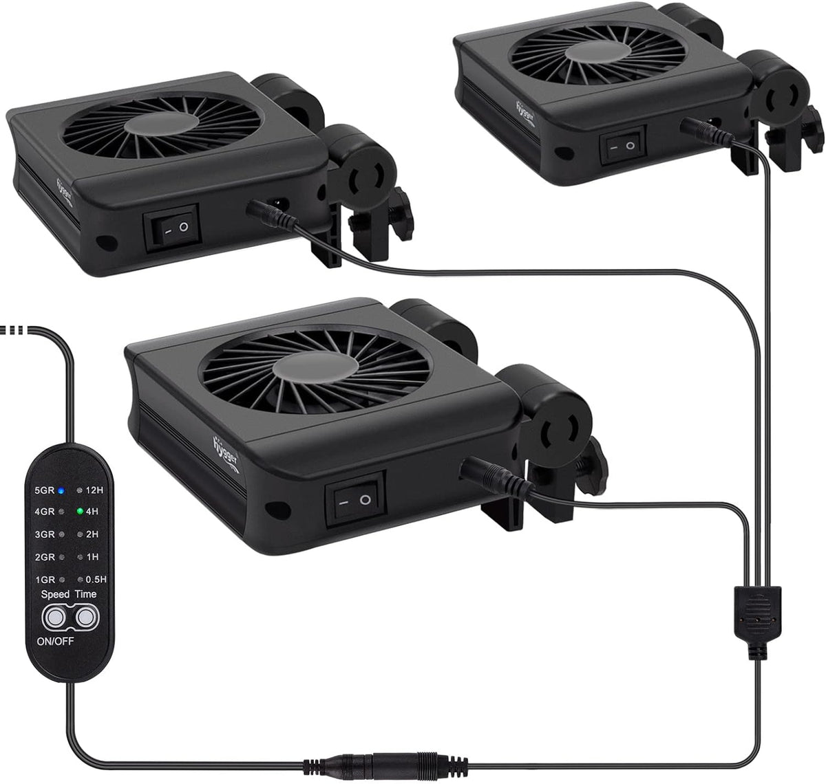 hygger Aquarium Chillers Fan - 3-Fan Head