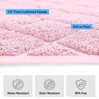 GORILLA GRIP Cat Litter Mat, Coiled Mesh Trapping Mats - X-Small (17" x 11") / Light Pink - image 2