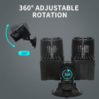 UPETTOOLS 6340 GPH Submersible Aquarium Circulation Pump - Adjustable 360° Wave Maker Powerhead for Fish Tanks - High Power Water Pump for Optimal Water Flow 24W（120-200Gallon）