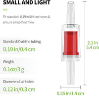 Pawfly Aquarium Check Valves Plastic One Way Non-Return Check Valve - Red / 10 Pack - image 2