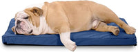 K9 Ballistics Tough Ripstop Orthopedic Dog Crate Bed - Durable Pad with Washable Cover, for Wire Crates, Tie-Downs Included, Size: Medium 35"x22", Blue Quartz