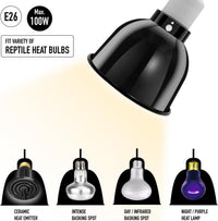 Reptile Light Fixture, 5.5'' Standard Dome for Reptile Basking Bulb Light/Heat Lamp/Ceramic Heat - 1-Pack / 5.5'' Standard Dome - image 2