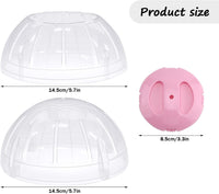 Hamster Exercise Ball, 5.7 Inch Transparent Running Wheel,Blue – Essentials for Small Pets - Pink / 5.7inch - image 2
