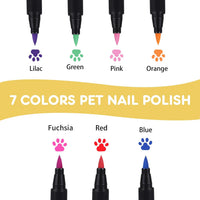 9 Colors Dog Nail Polish Pens Quick Dry, Dog Safe Nail Polish - 7 Pcs - image 2