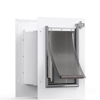 Baboni Pet Door for Wall, 3-Flap - 2-Flap(Metal Frame,Aluminum Lock) / Small