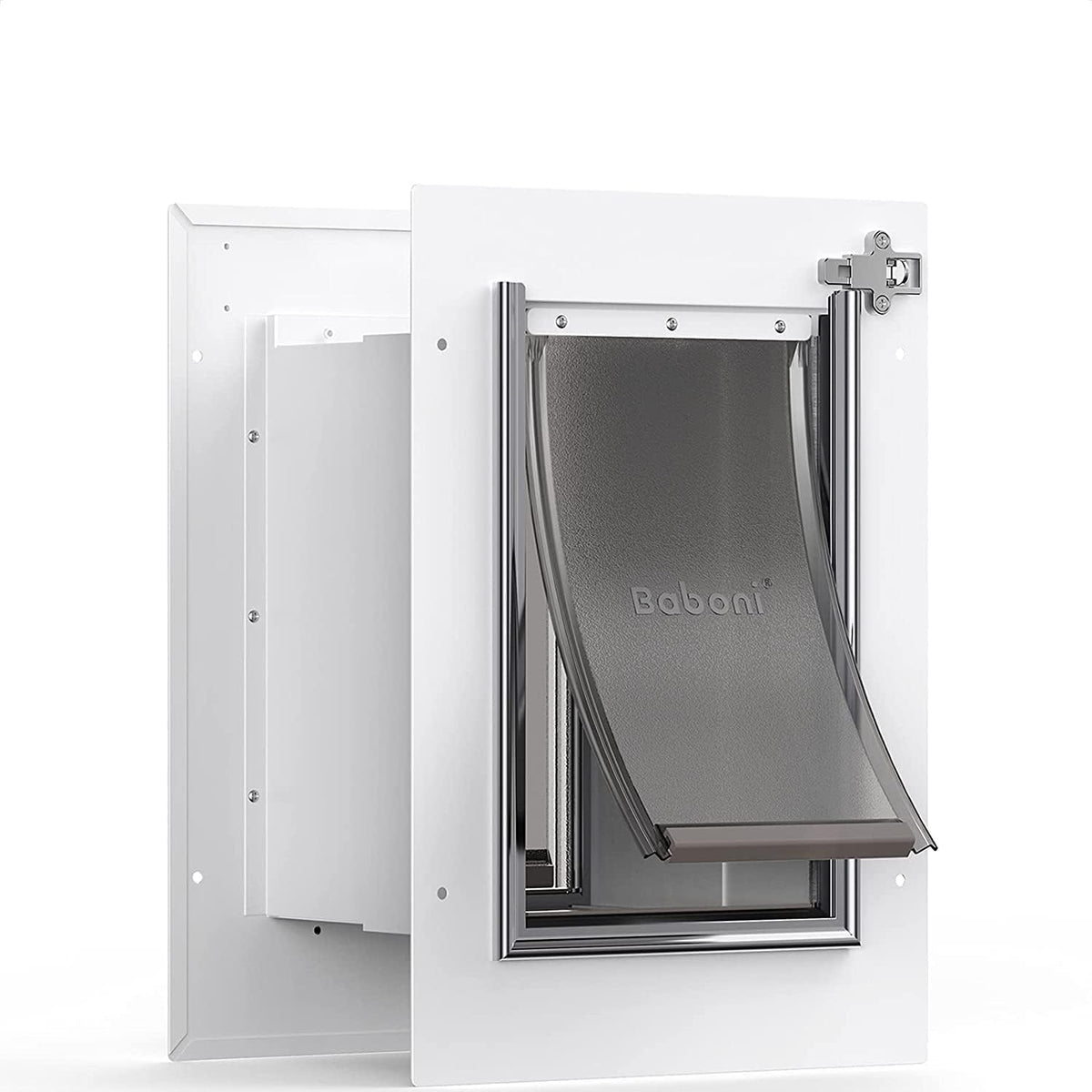 Baboni Pet Door for Wall, 3-Flap - 2-Flap(Metal Frame,Aluminum Lock) / Small