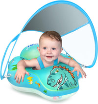Baby Pool Float with Canopy UPF50+ - Small / dinosaur