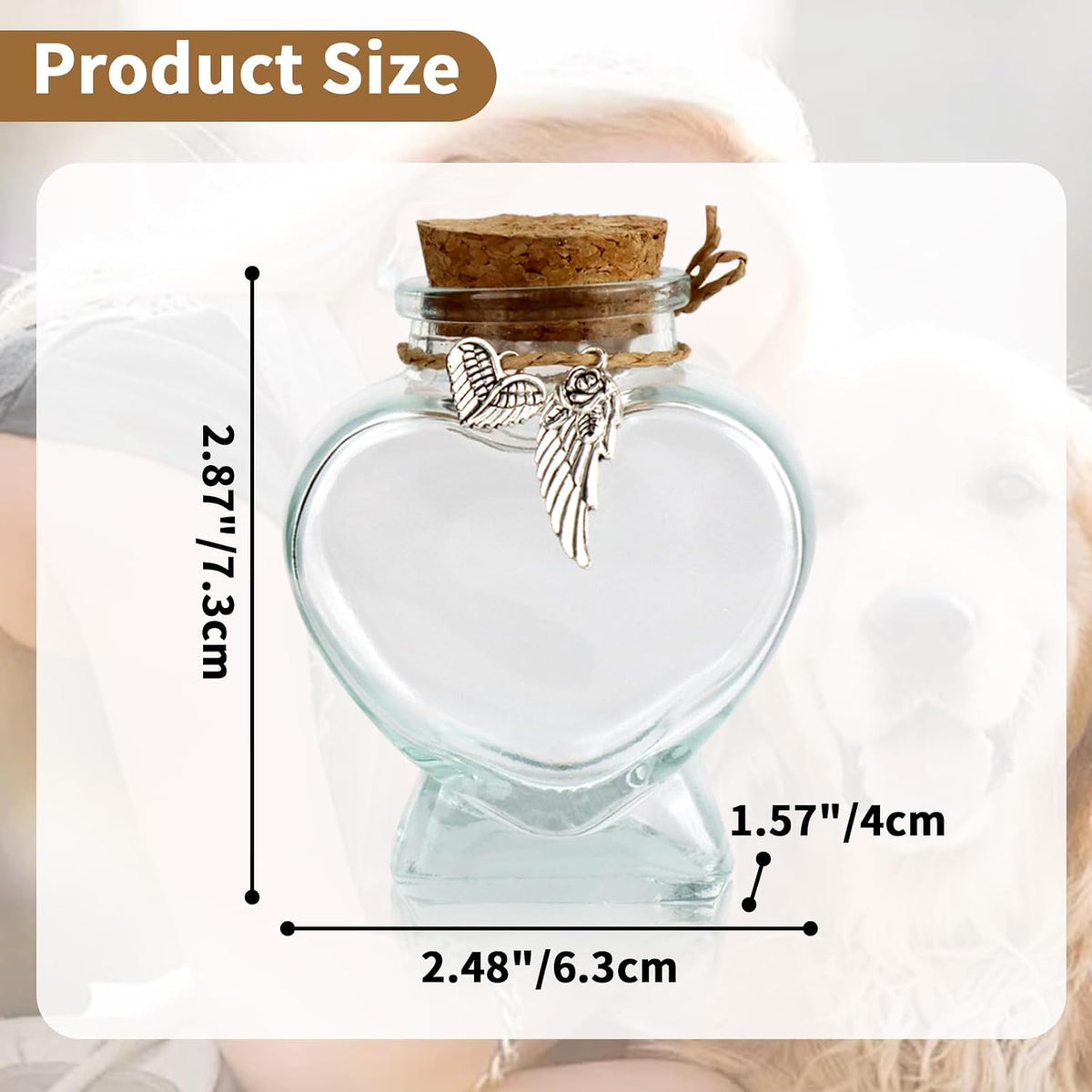 Pet Hair Keepsake Bottle for Dogs & Cats - image 2