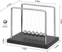 QLKUNLA Newtons Cradle Balance Balls Science Physics Gadget Desktop - 7 Beads - image 2