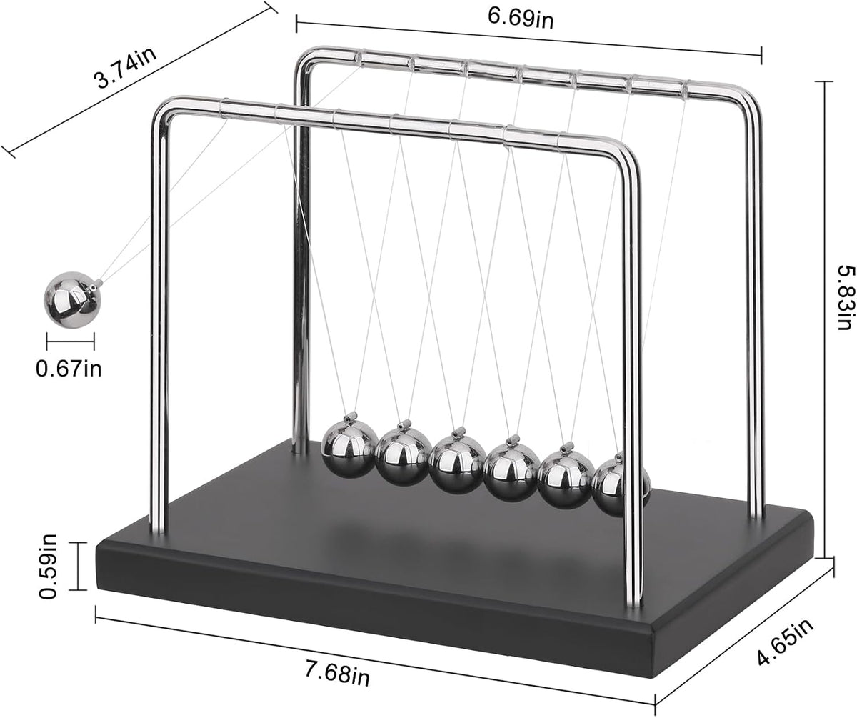 QLKUNLA Newtons Cradle Balance Balls Science Physics Gadget Desktop - 7 Beads - image 2