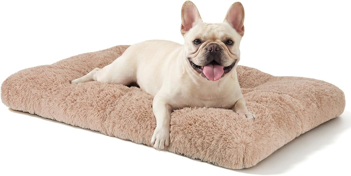 JOEJOY Large Dog Bed Crate Pad - 29.0"L x 21.0"W x 3.0"Th / Beige
