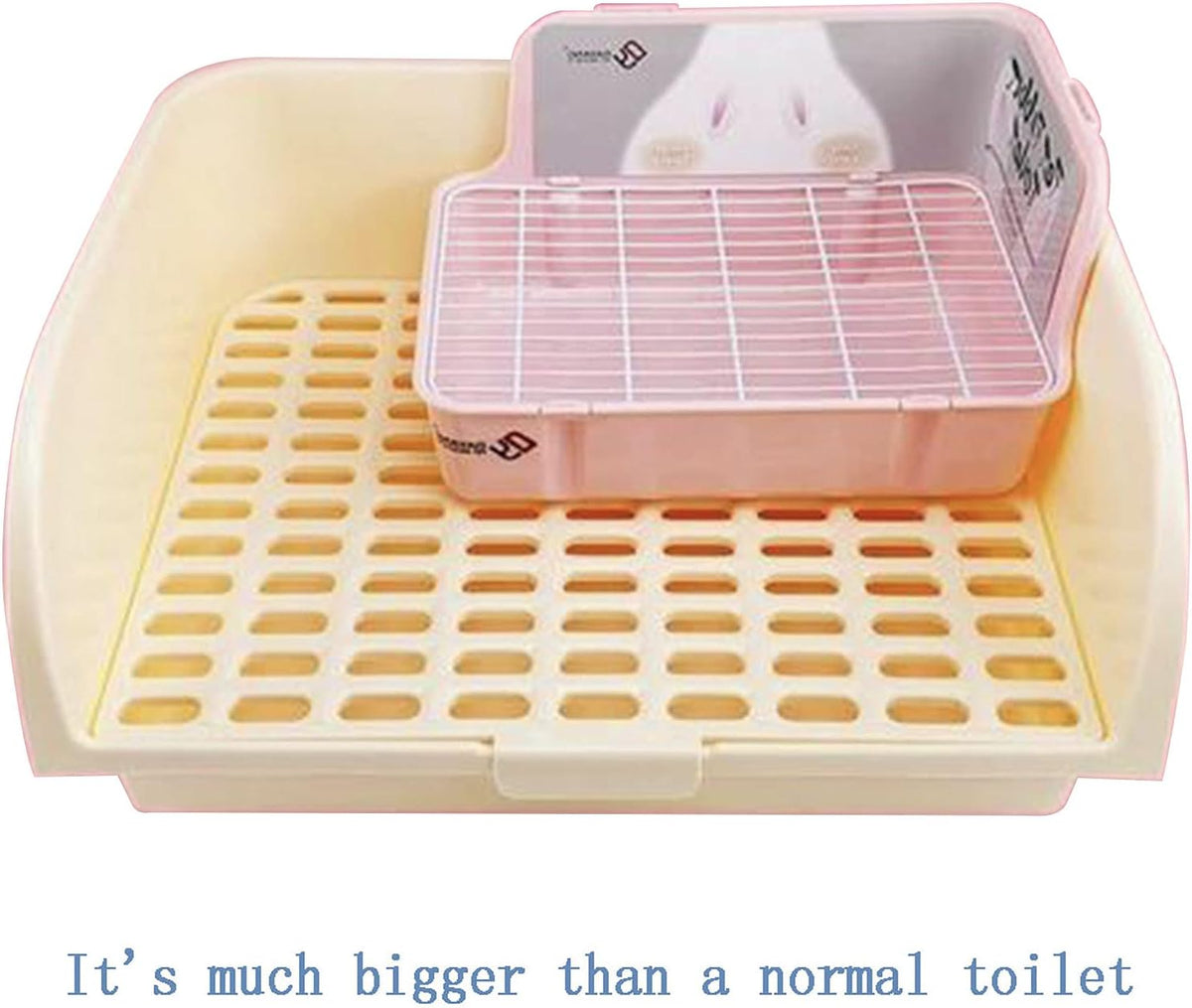 Large Rabbit Litter Box Corner Bedding Box Chinchilla Toilet Trainer - WHITE - image 4
