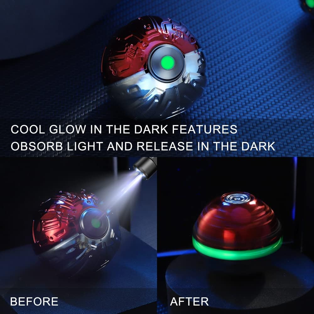 Cool Stress Ball Desk Toy Fidgets Spinner Toy Metal for Kids Adults - Red - image 2