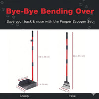 Pooper Scooper for Dogs, Heavy Duty Long Handle Rake - 2 Piece Set - X Large - image 2