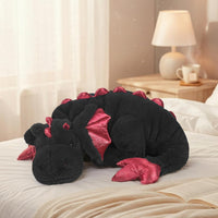 ARELUX Large 36in Cute Dragon Stuffed Animals Plush Toy Soft Matcha - Black / 36inch - image 3