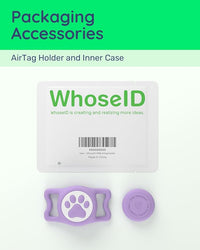 IP68 Waterpoof Dog Airtag Holder, Stretchy Silicone Full Body Covered Apple Air Tag Holder for Dog Cat Collar Fit All Width Collar (Purple, 1 Pack)