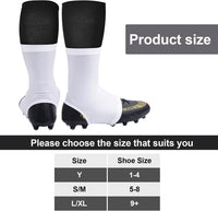 Football Spats Cleat Covers, Youth Boys, Keeps Dirt - White / Large - image 2