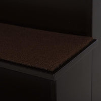 PawHut Pet Stairs, Small Pet Steps with Cushioned Removable Covering for Dogs and Cats Up to 22 lbs, Brown