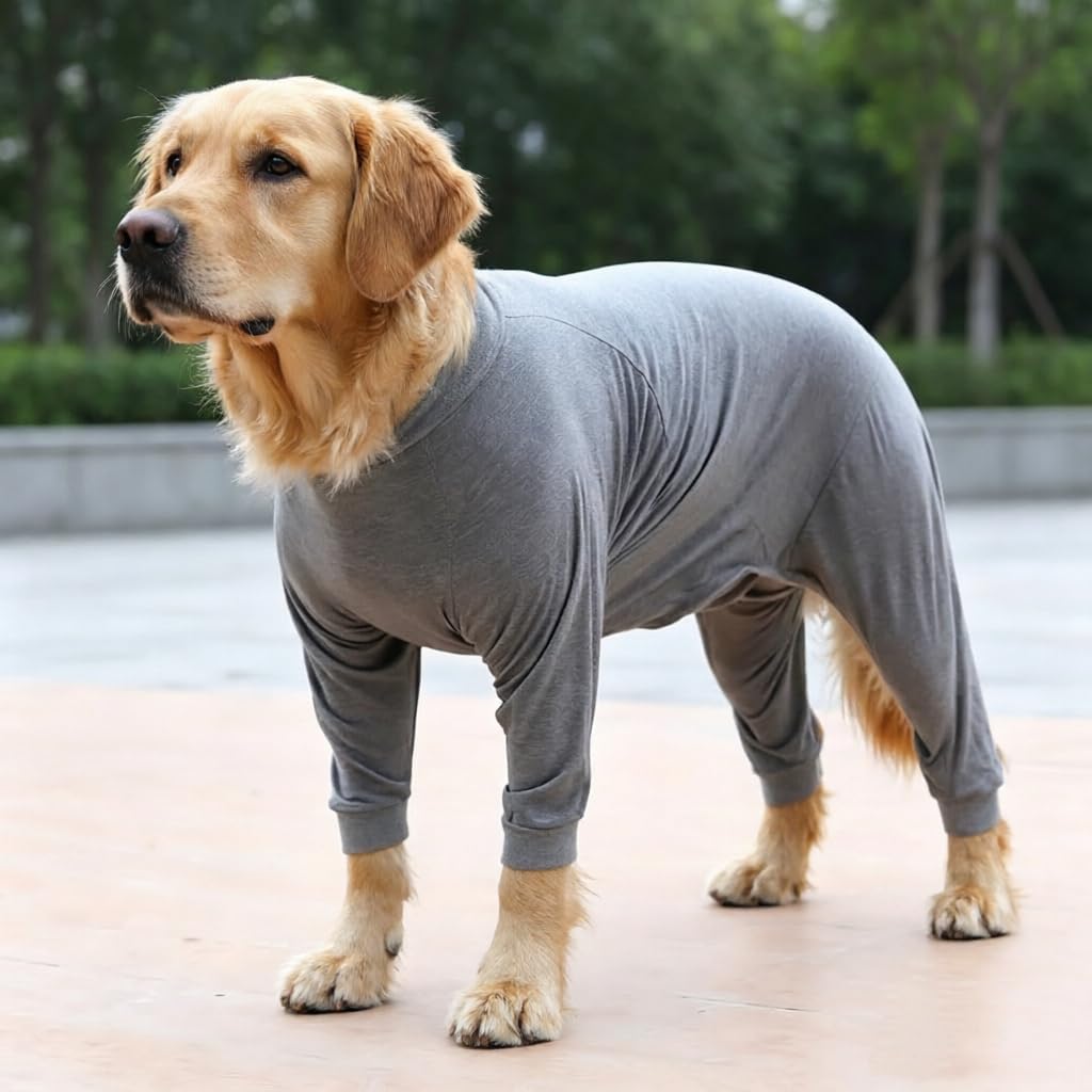 Modal cotton pullover dog recovery suit for medium and large dogs - view 2