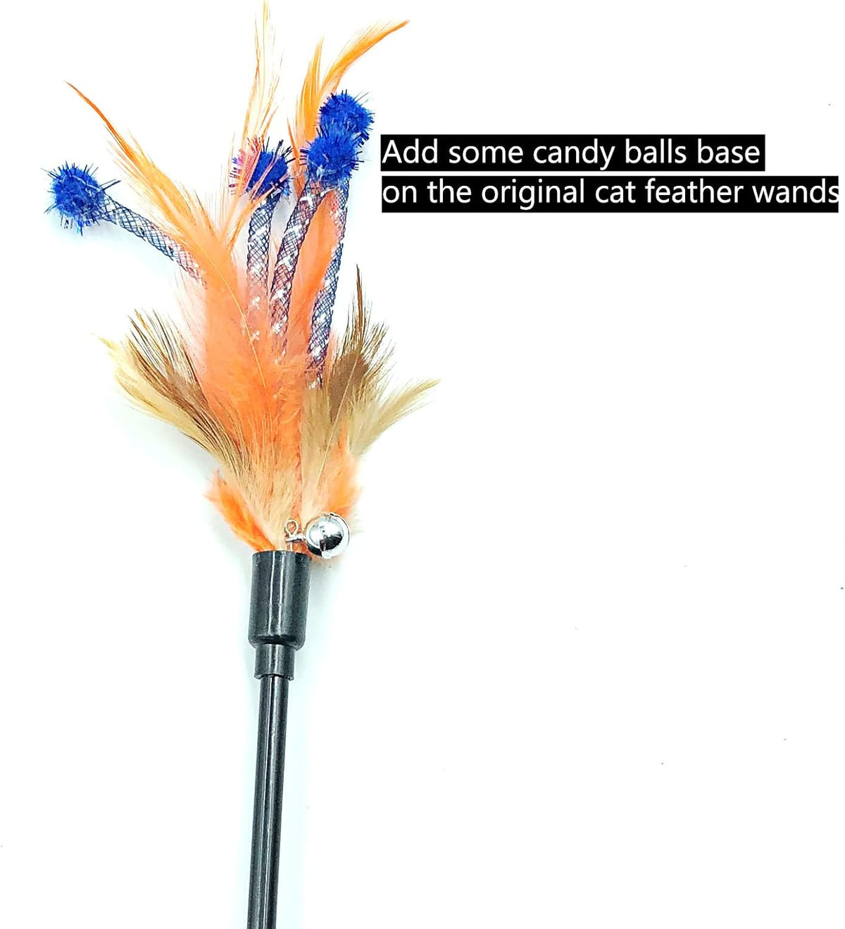 4 PCS Interactive Cat Teaser Wand - B - image 3