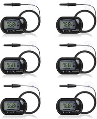 DaToo Aquarium Thermometer with Large LCD Display Fahrenheit/Celsius - 6 Pack
