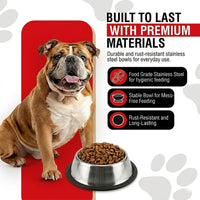 Loving Pets Stainless Steel Non-Tip Dog Bowl - 96 Ounce - image 3