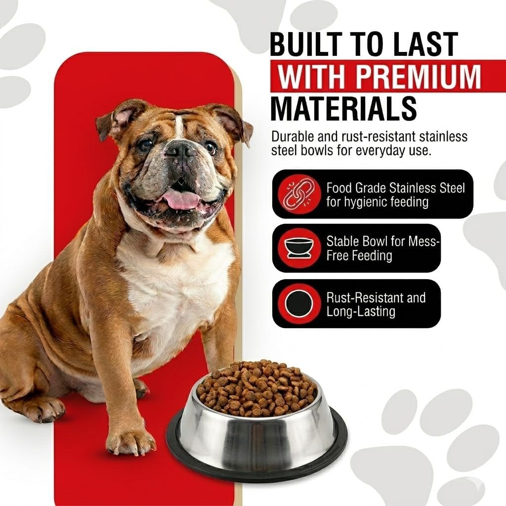 Loving Pets Stainless Steel Non-Tip Dog Bowl - 96 Ounce - image 3