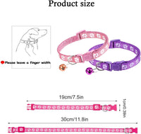 18Pcs Puppy Collars for Litter, Reflective Cat Collar - footprint / Non breakaway - image 2