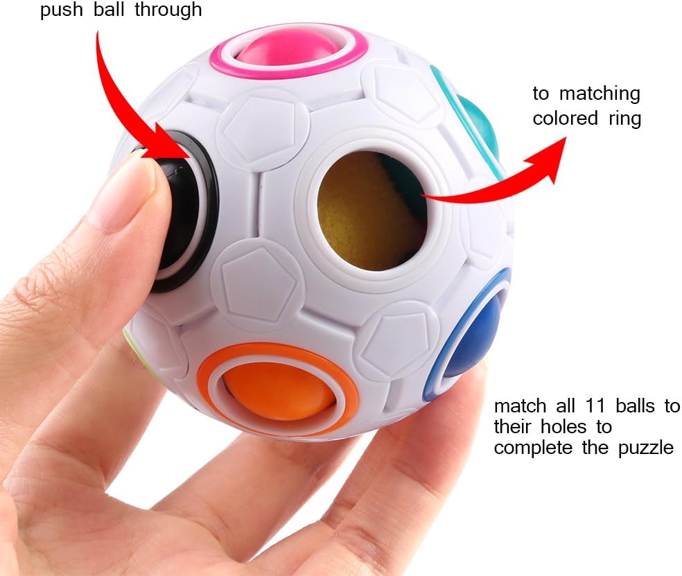 Coogam Rainbow Puzzle Ball with Pouch Color-Matching Puzzle Game Toy - image 2