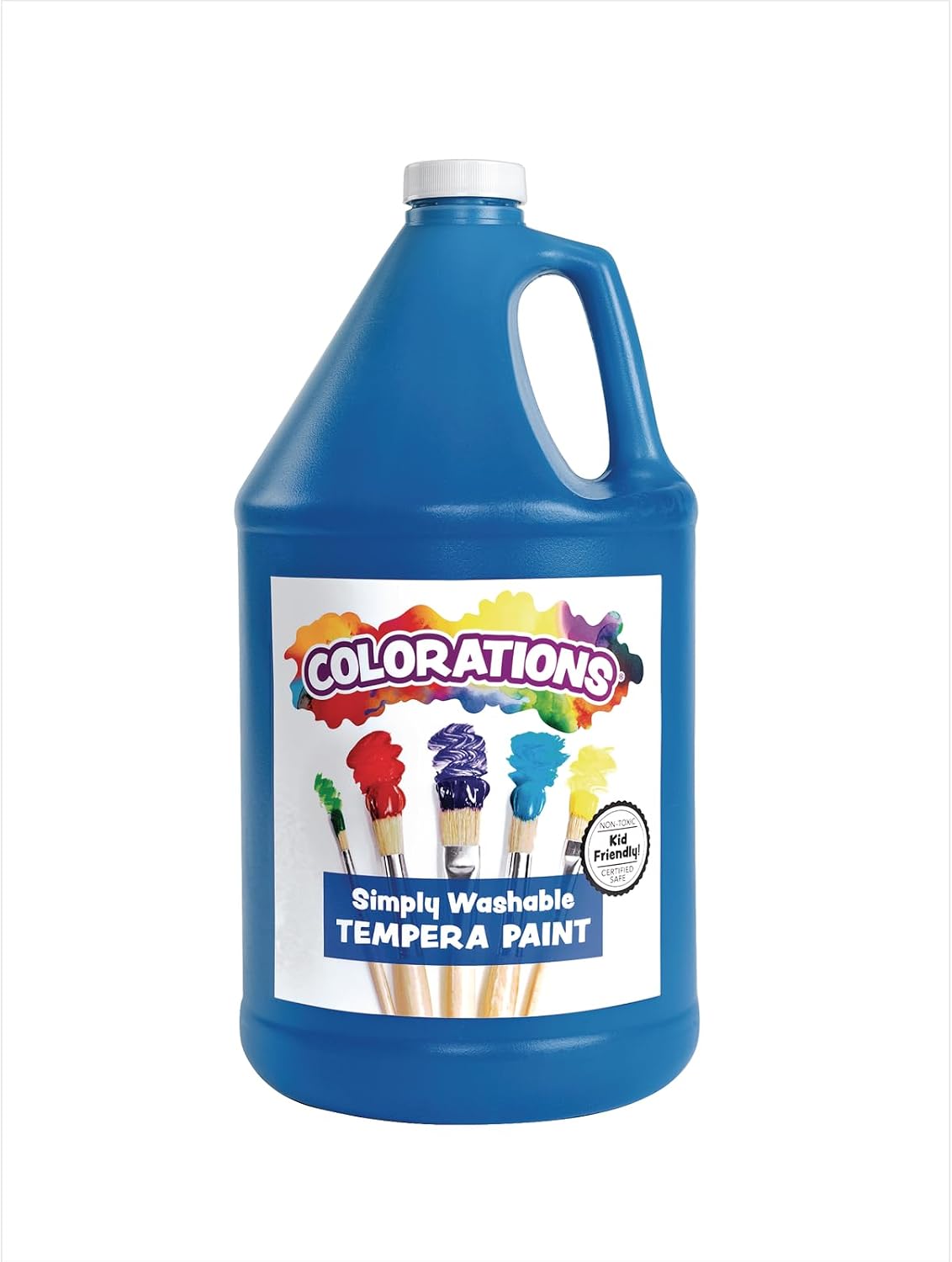 Colorations washable white tempera paint, paraben-free 1 gallon size - view 2