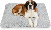 Dog Bed Crate Pad for Small Dogs 24"x18" Coffee – Essentials for Dogs - X-Large 42"x28" / Rosette Pattern Grey