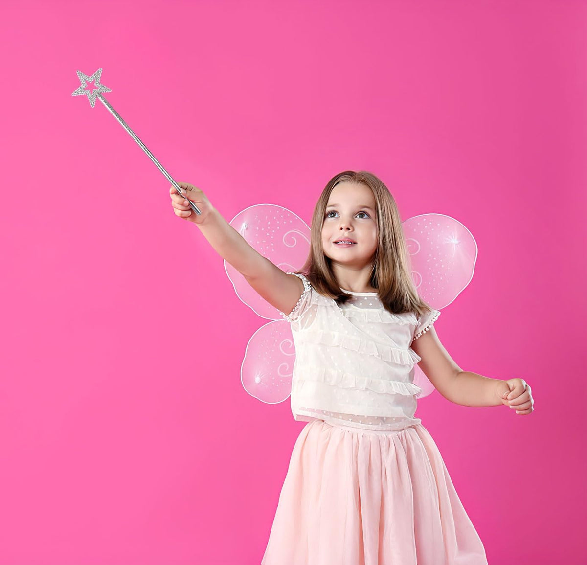 Liatunou silver princess fairy wands, one star wand and one crown wand, 2 pack - view 3