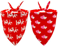 2PCS Christmas Dog Bandanas – Red and Green Plaid with Tassels - BIG FRENCHIES