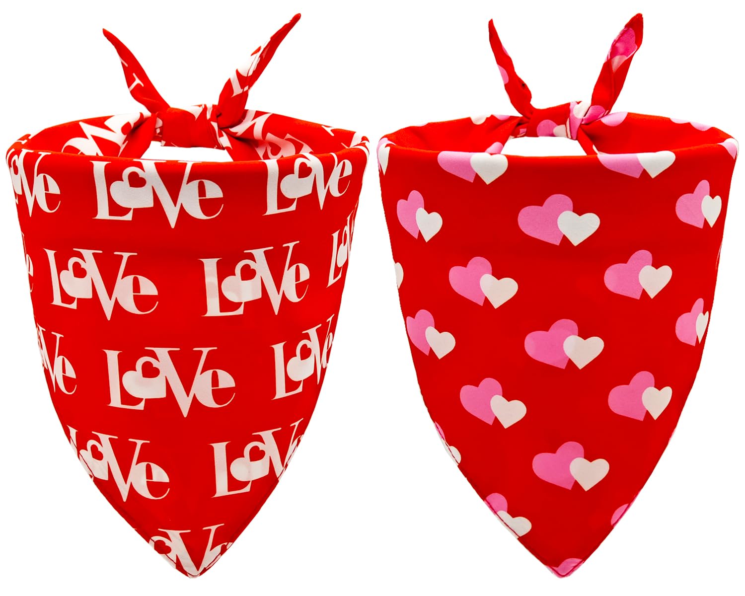 2PCS Christmas Dog Bandanas – Red and Green Plaid with Tassels - BIG FRENCHIES