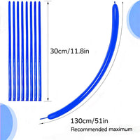 260 Clear Long Balloons for Animals - Blue - image 3