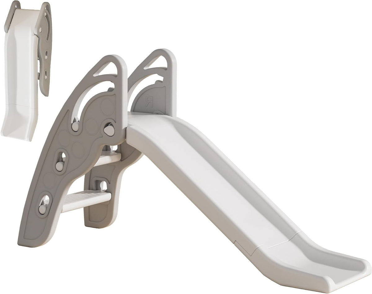 Toddler Slide Large Play Climber Slide PlaySet with Extra Long - Gray